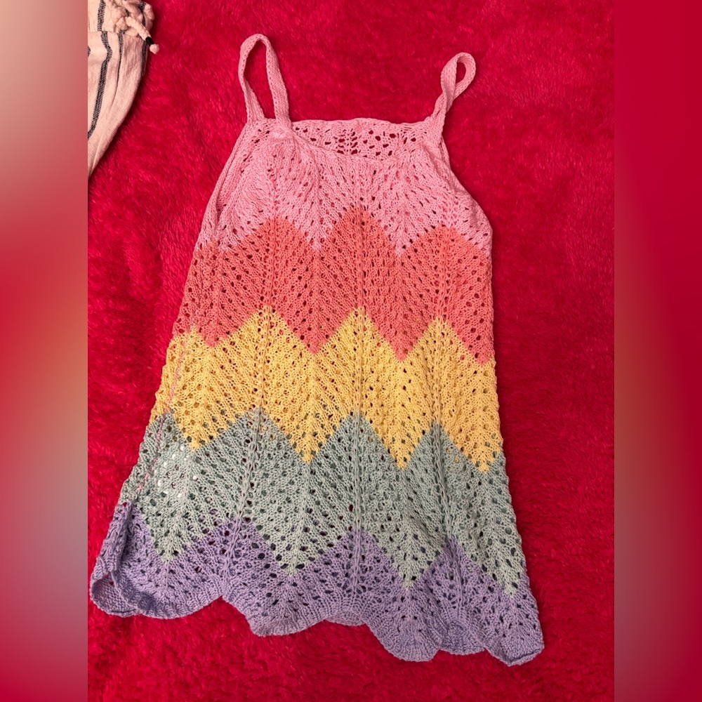 SHEIN Multicolor Chevron Kids Coverup